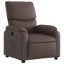 Sillón reclinable de cuero sintético marrón en Sillones | Comprar online en Foru.es
