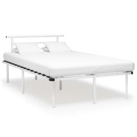 Estructura de cama de metal blanco 120x200 cm de vidaXL, Camas y somieres - Ref: Foro24-324827, Precio: 85,29 €, Descuento: %