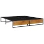 Estructura de cama de metal negra 200x200 cm de vidaXL, Camas y somieres - Ref: Foro24-324819, Precio: 99,06 €, Descuento: %