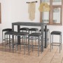 Muebles de bar para jardín 9 pzas cojines ratán sintético gris en Conjuntos de jardín | Comprar online en Foru.es