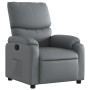 Sillón reclinable de cuero sintético gris en Sillones | Comprar online en Foru.es