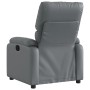 Sillón reclinable de cuero sintético gris en Sillones | Comprar online en Foru.es