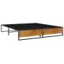 Estructura de cama de metal negra 160x200 cm de vidaXL, Camas y somieres - Ref: Foro24-324817, Precio: 91,15 €, Descuento: %