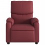 Sillón reclinable de cuero sintético rojo tinto en Sillones | Comprar online en Foru.es