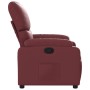 Sillón reclinable de cuero sintético rojo tinto en Sillones | Comprar online en Foru.es