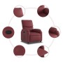 Sillón reclinable de cuero sintético rojo tinto en Sillones | Comprar online en Foru.es