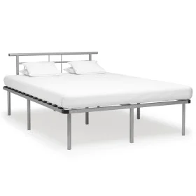 Graues Metallbettgestell 140x200 cm von vidaXL, Betten und Lattenroste - Ref: Foro24-324831, Preis: 89,13 €, Rabatt: %