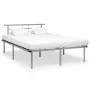 Gray metal bed frame 140x200 cm by vidaXL, Beds and slatted bases - Ref: Foro24-324831, Price: 89,13 €, Discount: %