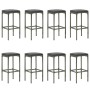 Muebles de bar para jardín 9 pzas cojines ratán sintético gris en Conjuntos de jardín | Comprar online en Foru.es