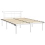 Estructura de cama de metal blanco 140x200 cm de vidaXL, Camas y somieres - Ref: Foro24-324830, Precio: 85,38 €, Descuento: %