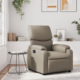 Sillón reclinable de cuero sintético color capuchino en Sillones | Comprar online en Foru.es