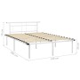 Estructura de cama de metal blanco 140x200 cm de vidaXL, Camas y somieres - Ref: Foro24-324830, Precio: 85,38 €, Descuento: %