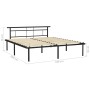 Estructura de cama de metal negro 180x200 cm de vidaXL, Camas y somieres - Ref: Foro24-324835, Precio: 128,33 €, Descuento: %