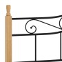 Estructura de cama metal y madera maciza de roble 200x200 cm de vidaXL, Camas y somieres - Ref: Foro24-324917, Precio: 148,02...