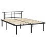 Estructura de cama de metal negra 160x200 cm de vidaXL, Camas y somieres - Ref: Foro24-324832, Precio: 141,21 €, Descuento: %