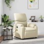 Sillón reclinable de masaje cuero sintético crema en Sillones | Comprar online en Foru.es