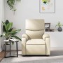 Sillón reclinable de masaje cuero sintético crema en Sillones | Comprar online en Foru.es