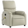 Sillón reclinable de masaje cuero sintético crema en Sillones | Comprar online en Foru.es