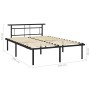 Estructura de cama de metal negra 160x200 cm de vidaXL, Camas y somieres - Ref: Foro24-324832, Precio: 141,21 €, Descuento: %