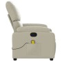 Sillón reclinable de masaje cuero sintético crema en Sillones | Comprar online en Foru.es