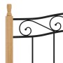 Estructura de cama madera maciza roble metal negro 140x200 cm de vidaXL, Camas y somieres - Ref: Foro24-324914, Precio: 102,3...