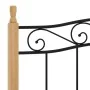 Estructura de cama madera maciza roble metal negro 140x200 cm de vidaXL, Camas y somieres - Ref: Foro24-324914, Precio: 101,4...