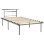 Estructura de cama de metal gris 100x200 cm de vidaXL, Camas y somieres - Ref: Foro24-324825, Precio: 96,36 €, Descuento: %
