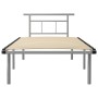 Estructura de cama de metal gris 100x200 cm de vidaXL, Camas y somieres - Ref: Foro24-324825, Precio: 96,36 €, Descuento: %