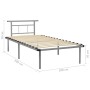 Estructura de cama de metal gris 100x200 cm de vidaXL, Camas y somieres - Ref: Foro24-324825, Precio: 96,36 €, Descuento: %