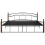 Estructura de cama metal y madera maciza de roble 180x200 cm de vidaXL, Camas y somieres - Ref: Foro24-324923, Precio: 179,04...