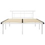 Estructura de cama de metal blanco 160x200 cm de vidaXL, Camas y somieres - Ref: Foro24-324833, Precio: 91,21 €, Descuento: %