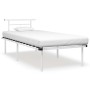 Estructura de cama de metal blanco 90x200 cm de vidaXL, Camas y somieres - Ref: Foro24-324821, Precio: 73,83 €, Descuento: %
