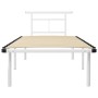 Estructura de cama de metal blanco 90x200 cm de vidaXL, Camas y somieres - Ref: Foro24-324821, Precio: 73,83 €, Descuento: %