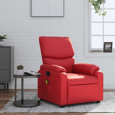 Sillón de masaje reclinable cuero sintético rojo en Sillones | Comprar online en Foru.es