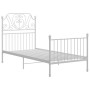 Estructura de cama de metal blanco 100x200 cm de vidaXL, Camas y somieres - Ref: Foro24-324845, Precio: 134,31 €, Descuento: %