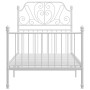 Estructura de cama de metal blanco 100x200 cm de vidaXL, Camas y somieres - Ref: Foro24-324845, Precio: 134,31 €, Descuento: %