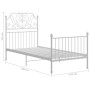 Estructura de cama de metal blanco 100x200 cm de vidaXL, Camas y somieres - Ref: Foro24-324845, Precio: 134,31 €, Descuento: %