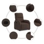 Sillón reclinable tela de microfibra marrón en Sillones | Comprar online en Foru.es