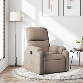 Sillón reclinable tela de microfibra gris taupe en Sillones | Comprar online en Foru.es