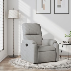 Sillón reclinable tela de microfibra gris claro en Sillones | Comprar online en Foru.es
