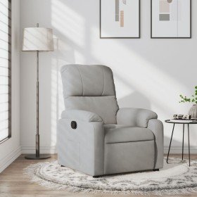 Sillón reclinable tela de microfibra gris claro en Sillones | Comprar online en Foru.es