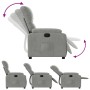 Sillón reclinable tela de microfibra gris claro en Sillones | Comprar online en Foru.es