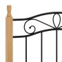 Estructura de cama madera maciza de roble metal negro 90x200 cm de vidaXL, Camas y somieres - Ref: Foro24-324911, Precio: 86,...