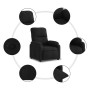 Sillón reclinable tela de microfibra negro en Sillones | Comprar online en Foru.es