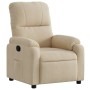 Sillón reclinable tela de microfibra color crema en Sillones | Comprar online en Foru.es