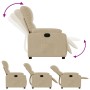Sillón reclinable tela de microfibra color crema en Sillones | Comprar online en Foru.es