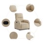 Sillón reclinable tela de microfibra color crema en Sillones | Comprar online en Foru.es