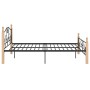 Estructura de cama de metal negro 120x200 cm de vidaXL, Camas y somieres - Ref: Foro24-324941, Precio: 112,72 €, Descuento: %