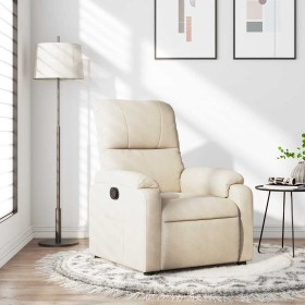 Sillón reclinable tela de microfibra beige en Sillones | Comprar online en Foru.es