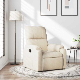 Sillón reclinable tela de microfibra beige en Sillones | Comprar online en Foru.es